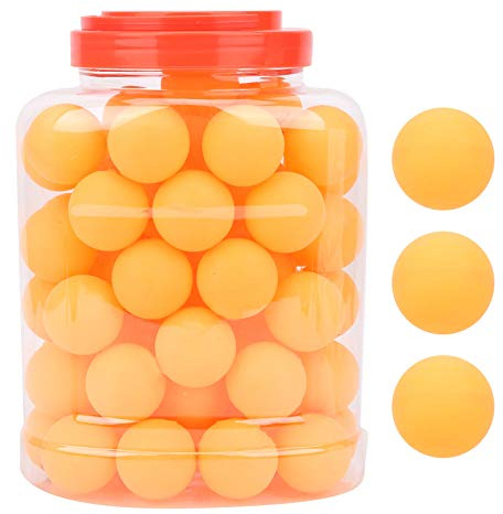 Cerlyiont 60 Stück PingPong-Bälle, Tischtennisbälle zum Trainieren, Tischtennisball, langlebig, für Fortgeschrittene, hohe Leistung, für den Innen- und Außenbereich geeignet, gelb