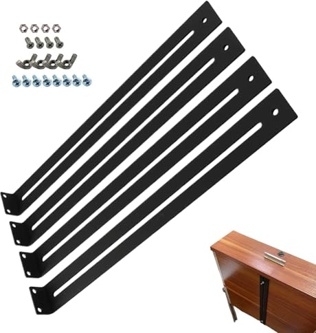 Schubladen-Halterungen, Schubladen-Reparatur-Set | Möbel-Reparatur-Set für Hardware Schublade | 4x Unterlagwerkzeug Set mit Schrauben, Verstärkung und Bruch der