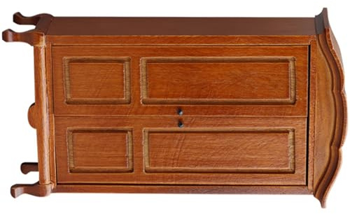 Échelle 1/12 Artisanat Miniature en Bois Armoire Modèle Figurine pour Maison de Poupée Accessoires avec Porte Fonctionnelle Détaillée Maison de Poupée Armoire Miniature
