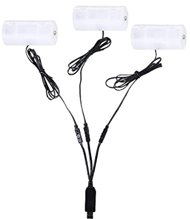 INSEOWI 3 en 1 USB vers 1.5V-6V C Pile alcaline de remplacement pour lampe LED Décoration Lampe Jouet Sous Vide Sans Flamme C Cell Câble de batterie