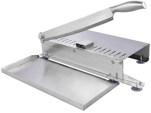 Toyvian Cortador de Carne Manual Acero Inoxidable Multiusos para Casa Cuchillo de Carnicero para Pollo Ternera y Pan Rebanadora de Verduras y Queso Fija para Cocina Doméstica