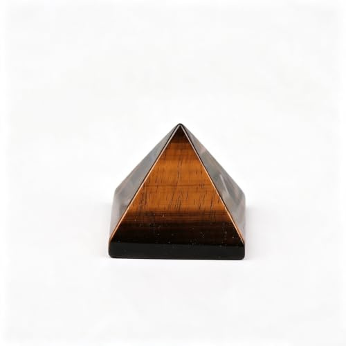 Naturlig kristallpyramid – 5 cm läkande ädelstensstaty | Handskuren polerad obelisk för skrivbord, hemmakontor, vardagsrumsinredning | Reiki- och Feng Shui-energisten