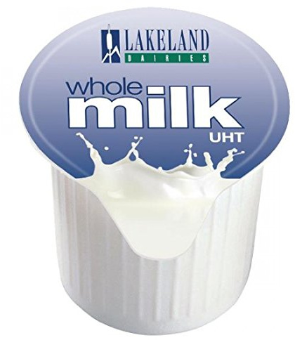 Lakeland UHT Full Fat Milk Pots 12ml Ref A03041 [Pack 120]