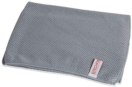 Gtechniq MF4 Diamond Sandwich Microfiber Drying Towel - Streak Free Finish, Significantly Higher Absorption Rate - 70% Polyester, 30% Polyamide & 60x60cm In Size| Can Be Used On Wet & Dry Surfaces