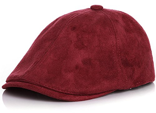 KUYOU Gatsby mössa barn baskermössa baby barn keps hattar, röd, one size