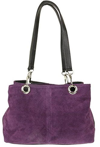 Girly HandBags Borsa a tracolla da donna in pelle scamosciata italiana