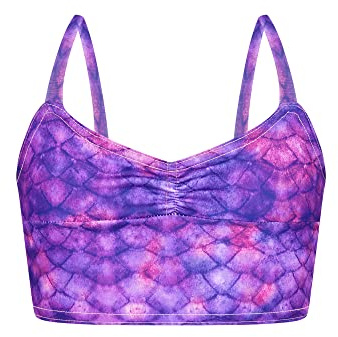 Planet Mermaid Kids Exklusives 5-teiliges Set Meerjungfrauenschwanz Badeanzug für Mädchen Inklusive Schwimmhilfe Magic Fin, Schwanz, Tankinioberteil und Haarschmuck Pacific Rainbow