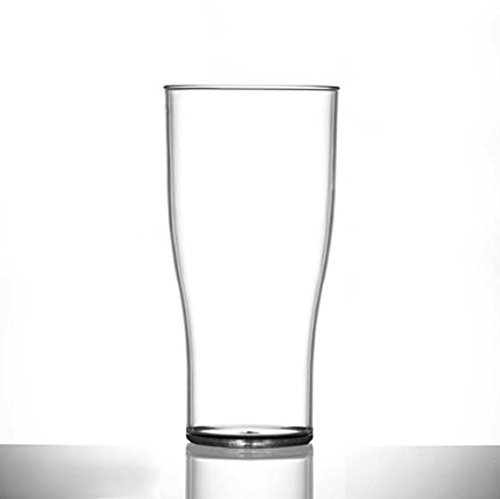BBP Virtually Unbreakable Polycarbonate Beer Glass Elite 20oz Tulip CE & Nucleated Pack of 4