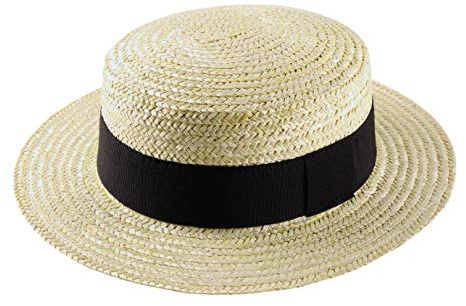 Classic Italy - Boater Kreissäge Strohhut Boater - Size 62 cm - Blanc