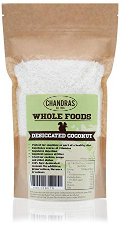 Chandra Whole Foods – Desiccated Coconut 750G - Low-GI Desiccated Coconut for Snack Making, Smoothies, Baking & Cooking - Gluten-Free Keto Grounded Coconut, Rich in Protein & Vitamins