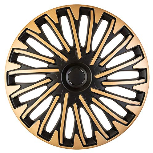 AutoStyle Jeu de 4 enjoliveurs Soho 14-inch Noir/d'or