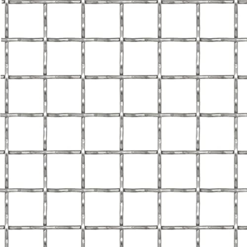 HOMIUSE Wellengitter Edelstahl 50x50 cm 21x21x2,5 mm Hochbelastbare Wellengitter Lüftungsgitter Edelstahl Drahtgitter Metallgitter Edelstahl Gitter Robust Langlebig und Korrosionsbeständig