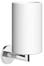 Gessi Anello, portabicchieri a muro, con tazza fissa bianco opaco, 63707, Colorazione: cromo