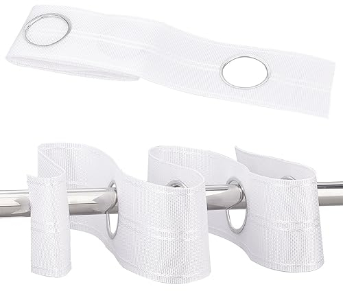 NBEADS Nastri per Occhielli per Tende In Poliestere Da 20m, 7.6 cm di Larghezza Nastro Bianco Pieghettato per Tende Nastro con Occhielli per La Decorazione Della Finestra di Casa Cucito Fai Da Te