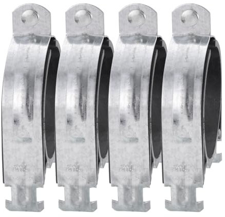 uxcell Rubber Cushion Strut Clamp 4Pcs 4 Cushioned Clamp Strut Rigid Steel Pipe Clamp for Mounting PEX Pipe Tubing to Strut Channels
