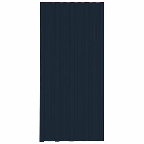 GuyAna Dachpaneele 36 STK. Verzinkter Stahl Anthrazit 100x45 cm Wellplatten Dach Dachplatten Bleche FüR Dach Wellblechplatten FüR Dach