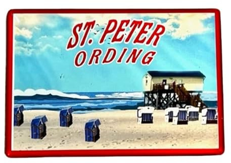 St.Peter Ording Magnet Nordsee Magnet Deutschland Souvenir St.Peter Ording Souvenir Nordsee Fridge Magnet Germany