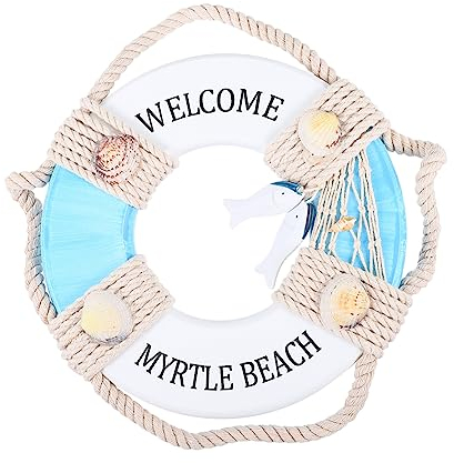 Cabilock Dekorative Holzrettungsring Wanddekoration Zartem Für Wohnzimmer Esszimmer Strandgarten Vielseitige Wandverzierung Für Zuhause Und Bars