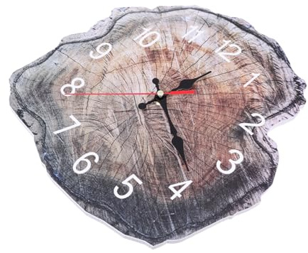 VINTORKY Reloj De Pared De Madera Anual Reloj Silencioso para Decoración De Salón Dormitorio y Oficina