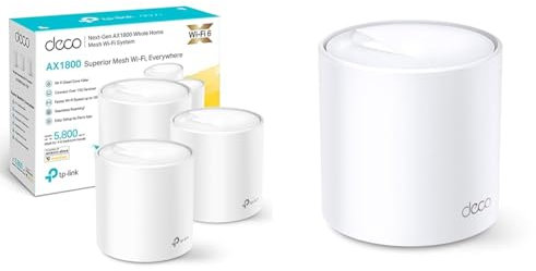 TP-Link Deco X20 (3-Pack) - Sistema WiFi 6 Mesh, AX1800 Doble hasta 540 m2, 2xPuertos Gigabit & Deco X20 - Sistema WiFi 6 Mesh, AX1800 Doble Banda, 2X Puertos Gigabit, MU-MIMO, OFDMA
