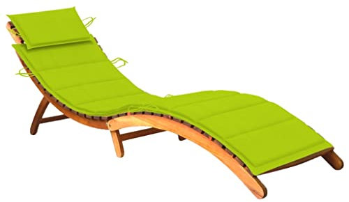 Chaduof Sonnenliege mit Auflage Akazie Massivholz, Gartenliege, Liegestuhl, Sonnenstuhl, Sonneninsel Outdoor, Liegen, Gartenmöbel, Bäderliege, Relaxliege - 3061583