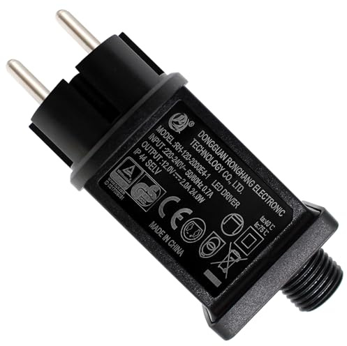 Airoads 12V LED Controller Klasse 2 Netzteil Adapter Ip44 LED Light Controller Niederspannungs-Transformator für Weihnachten String Light aufblasbare Dekorationen (12V2A)