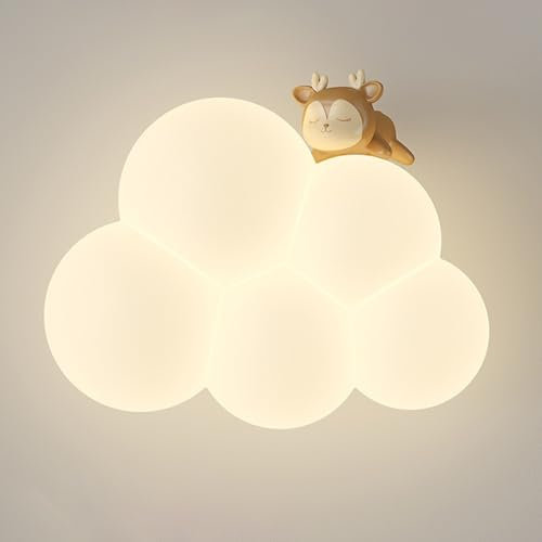 Jadssox Weiße Wolke Wandleuchte Cartoon Wandleuchte LED Kinderzimmer Wandleuchten Wandbeleuchtung Innen, niedliche Tier Wandlampen Nachtlichter für Kinderzimmer Junge Mädchen Baby Schlafzimmer Nachtti