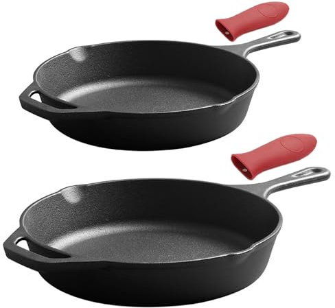 Padella da campeggio in ghisa per piano cottura a induzione e barbecue, piccola padella ideale per cucinare all'aperto