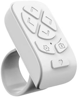 Generic Mando a distancia Bluetooth con anillo de dedo para iPad, teléfono móvil, giro de página de libros electrónicos, controlador de video selfie con punta de dedo