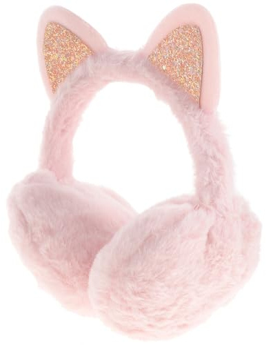 IMIKEYA Ohrenschützer für Frauen, Rosa Ohrenschützer Damen Winter Katzenohren Weich Plüsch Earmuffs Winter Kunstpelz Ohrenwärmer für Damen Mädchen