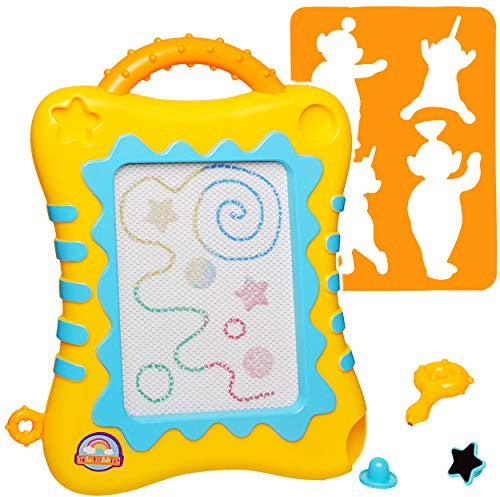alles-meine.de GmbH Zaubertafel/magische Maltafel - Teletubbies - incl. 2 Stempel - Zeichentafel Lerntafel - Magnet Tafel - Kinder/wisch & Weg - Zaubermaltafel Zauberzeichner..