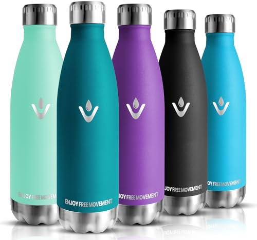 Trinkflasche Edelstahl - 750ml - Thermosflasche, BPA-Frei, Trinkflasche Sport - Auslaufsicher Wasserflasche, Trinkflasche Kohlensäure Geeignet, Edelstahl Flasche, Thermoskanne für Fitness, Fahrrad