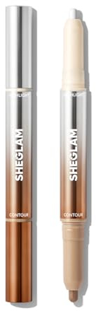 SHEGLAM Fine Line 2-in-1 Nose Contour & Highlight Pen langanhaltend wasserfest cremig Bronzer Highlighter - Buff