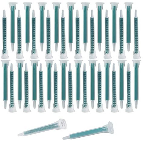 Lonrtesw 40 Piece Epoxy Mixing Nozzle Electrostatic Mixing Nozzle Tip 50Ml/1.7Oz (1:1/1:2 Ratio) 16 Elements