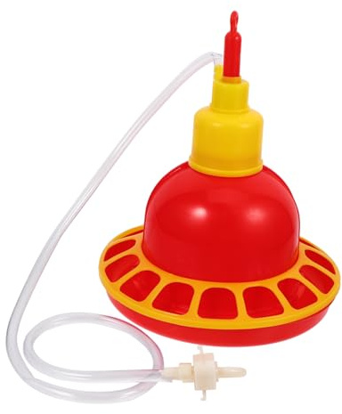 TOYANDONA Bebedero Automático Fácil de Usar y Limpiar de Plástico PP Rojo Diseño Redondeado y Resistente para Palomas y Loros para Tienda de Mascotas o Zoológico