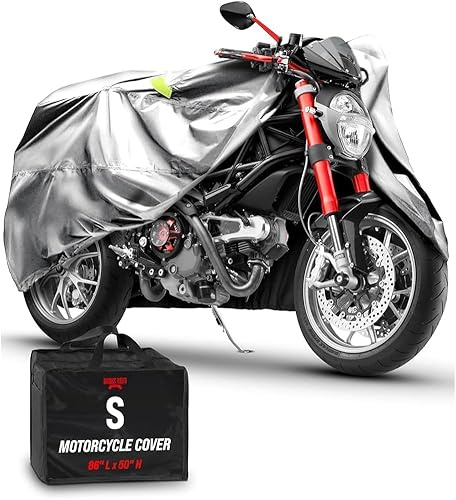 Badass Moto Ultimate Motorradabdeckung Wasserdicht Outdoor Heavy Duty Motorradabdeckung für Harleys - Motorrad-Sonnenabdeckung, passt Harley Davidson Motorradabdeckungen, Straßen- oder