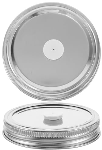 VICASKY 2 piezas de tapas de vacío para tarros de conservas, diseño hueco para almacenamiento de alimentos y fermentación, fácil de usar y fácil de limpiar