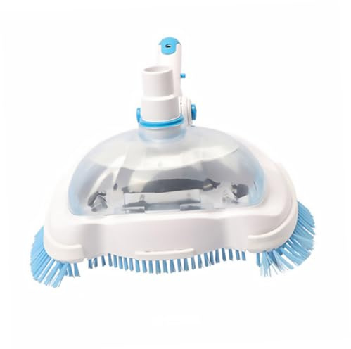ibasenice Brosse de Nettoyage Professionnelle pour Piscine Tête Aspiration Plastique avec Couvercle Transparent Accessoire de Nettoyage pour Intérieures et Extérieures Élimine Tenaces et