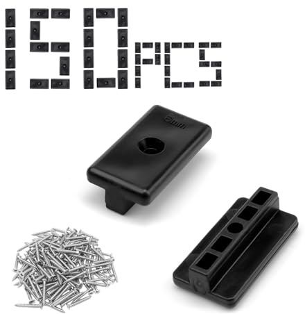 LWLWA Montageclips Wpc 6mm, T-Clip Versteckte Befestigung, 150 Stück | Befestigungsclips, Konzipiert für Wpc/Bpc-Böden, mit Abdeckleiste und Dichtungsstreifen, für Wpc-Bodenhalterungen