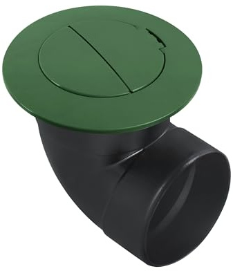 Pop-Up Drainage Emitter with Elbow for NDS 4-Inch Sewer and Drain Fittings Works with Drainage Systems Including Catch Basins and Channel Drains, (Green)