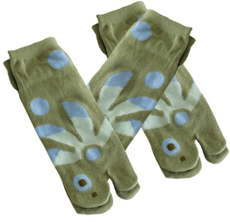 FRCOLOR Calcetines de 2 Dedos de Algodón para Mujer, Pack de 3 Pares, Cómodos y Transpirables, Ideales para Yoga y Deporte