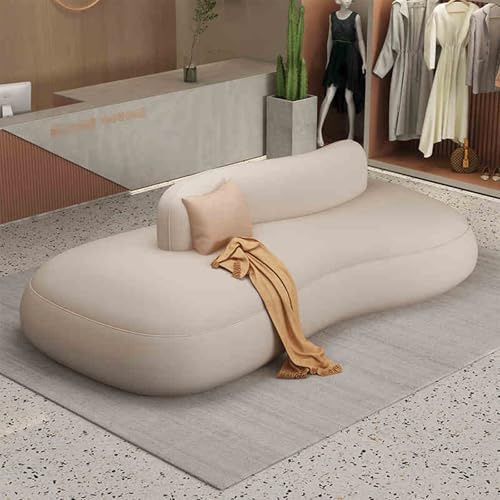 Gebogenes Sektionalsofa, modulare Ledercouch mit Chaiselongue – moderne gepolsterte Wohnzimmermöbel, bequemes Design der Mitte des Jahrhunderts