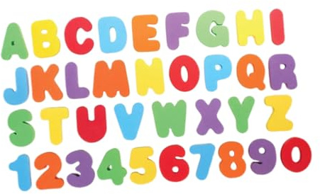 iplusmile Lot de 2 Sets de Ensembles de Jouets de Bain EVA 26 Lettres et 10 Chiffres Colorés Éducatif d'Éveil pour Bébés et Garçon et Filles Apprentissage Préscolaire Développement