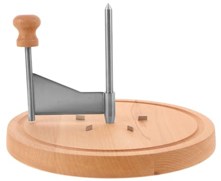 STOBAZA Roulette à Fromage Acier Inoxydable Avec Base Bois Râpe Manuelle Pour Copeaux De Chocolat Et Fromage