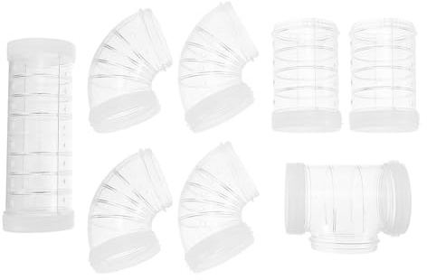 HYTROVE Connettori e Tunnel in Plastica per Criceti Nani e Gerbilli, Set Completo per Gabbie Fai da Te, Accessori per Labirinto e Gabbia Esterna