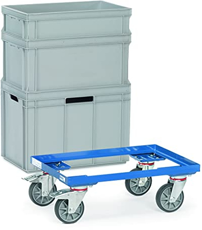 fetra Eurokasten-Roller/13580 61 x 41 cm blau bis 250 kg 8 kg