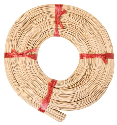Rayher Rotin rond 1,6mm Qualité 1A, nature, 1 rouleau, 500g, Ø 1,6mm, moelle de rotin, bande rouge, arts créatifs, vannerie, corbeilles, paniers, meubles-6503000, Multicolore, 3 x 3 x 0.35 cm