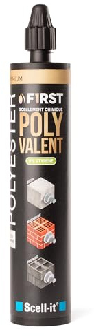 Cartouche scellement chimique polyvalent First SCELL-IT - 300 ml - Blanc/pierre - FIRST300B