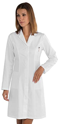 Isacco Camice Donna Valencia SLIM Bianco Bianco, Bianco, S, 100% Cotone, 100% Cotone - 190 gr/m²