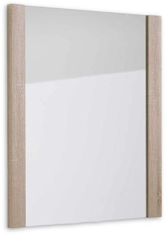 GO Wandspiegel in Sonoma Eiche Optik - hochwertiger, pflegeleichter Spiegel für Flur & Garderobe - 74 x 88 x 4 cm (B/H/T) | Große pflegeleichte Spiegelfläche für Flur und Garderobe, moderne Holz-Optik, vielseitig einsetzbar im Wohnbereich